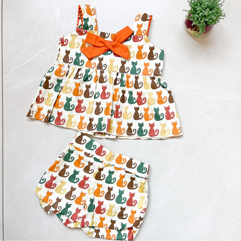 NWOT baby girl cotton 2 piece set size 12M